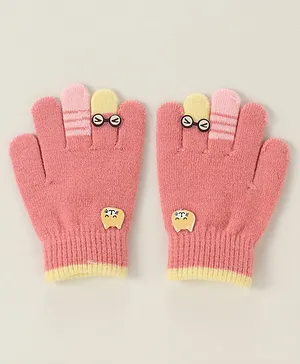 Babyhug Woolen Gloves - Pink