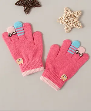 Babyhug Woolen Gloves - Pink