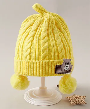Babyhug Woollen Cap Yellow - Diameter 12 cm