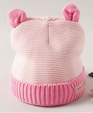 Babyhug Woollen Cap Pink - Diameter 11.5 cm