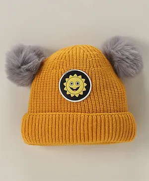 Babyhug Woollen Cap Yellow - Diameter 11 cm