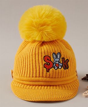 Babyhug Woolen Cap Yellow - Diameter 43 cm
