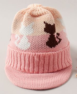 Babyhug Woollen Cap Beige - Diameter 44 cm (Stretchable)
