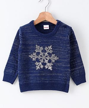 Babyhug Full Sleeves Sweater - Blue