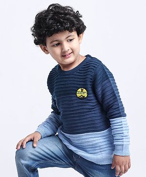 Babyhug Full Sleeves Sweater - Blue