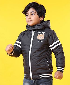 Babyhug Full Sleeves Hooded Jacket - Blue