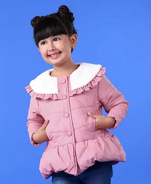Babyhug Full Sleeves Padded Jacket - Pink