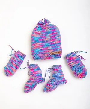 The Original Knit Handmade Cap Mittens & Socks - Multicolour