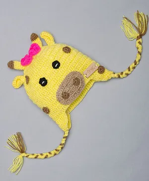 The Original Knit Giraffe Cap - Yellow