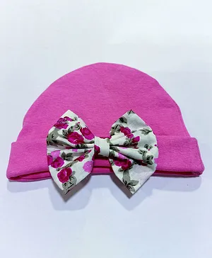 BABY Charm Printed Bow Cap - Pink