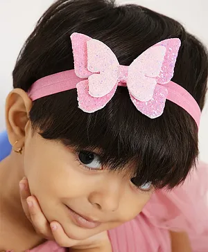 Aye Candy Dual Butterfly Design Headband - Pink
