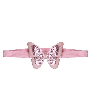 Aye Candy Butterfly Bow Headband - Pink