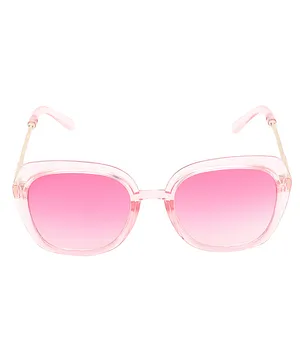 Spiky 100% UV Protection Square Shape Sunglasses - Light Pink