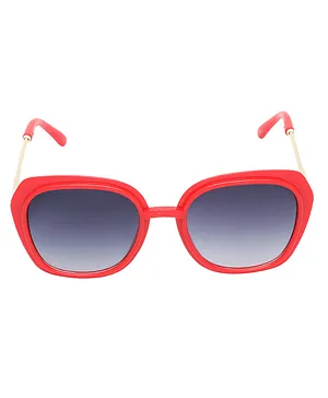 Spiky 100% UV Protection Square Shape Sunglasses - Red