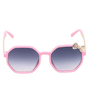 Spiky 100% UV Protection Sunglasses with Cloth & Case - Pink