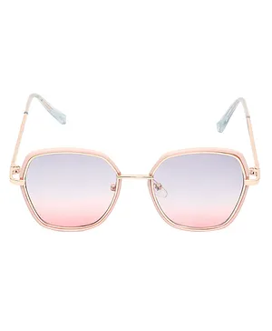 Spiky 100% UV Protection Square Sunglasses - White