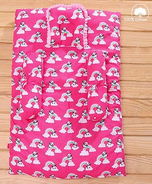 Babyhug 100% Cotton Bedding Set - Pink - L 90 x 60 cm Pink