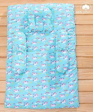 Babyhug 100% Cotton Bedding Set - Blue