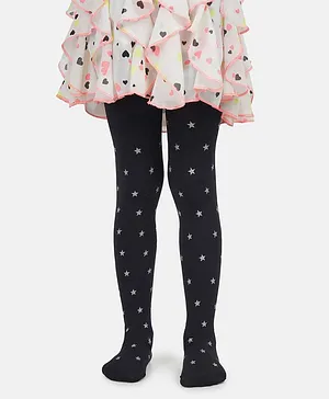NEXT2SKIN Star Print Pantyhose Stocking - Black