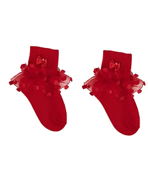 NEXT2SKIN Frill Socks - Red