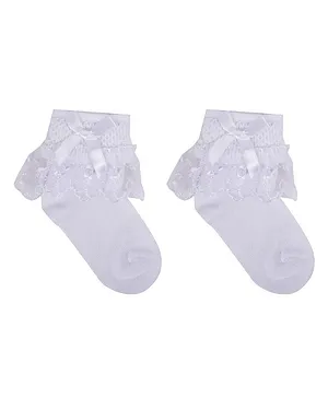 NEXT2SKIN Frill Socks - White