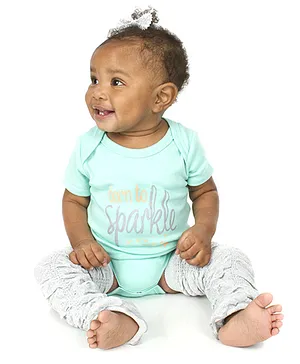 juDanzy Born to Sparkle Print Onesie - Blue