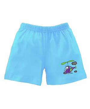 BRATMA Helicopter Printed Shorts - Sky Blue