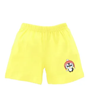 BRATMA Penguin Printed Shorts - Lemon Yellow