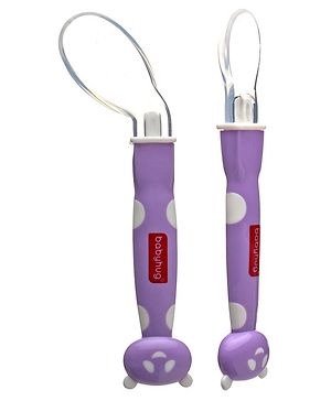 Babyhug Panda Silicone Tip Spoon Set of 2 - Purple