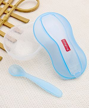 Babyhug Air Tight Bowl With Spoon - Blue