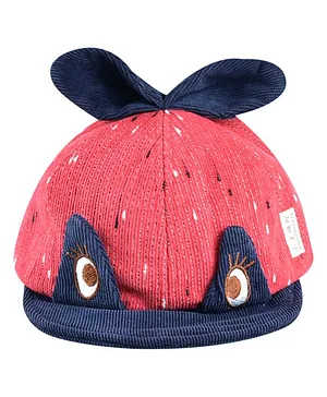 Kidofash Eyes Embroidery Cap - Red