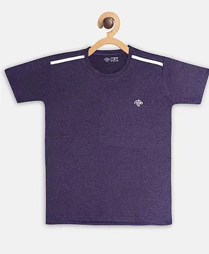 Chimprala Kids Half Sleeves Solid Color T-Shirt - Purple