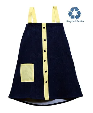 Mish Organic Sleeveless Solid Dress - Blue