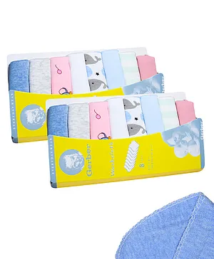 The Little Lookers Terry Cotton Wash Cloth Pack of 16 - Pink