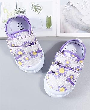Cute Walk by Babyhug Casual Shoes Floral Print - Purple