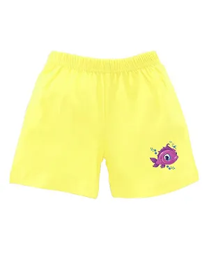 BRATMA Fish Print Shorts - Yellow