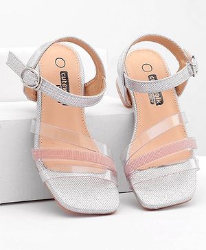 Cute Walk by Babyhug Shimmer Sandals - Pink