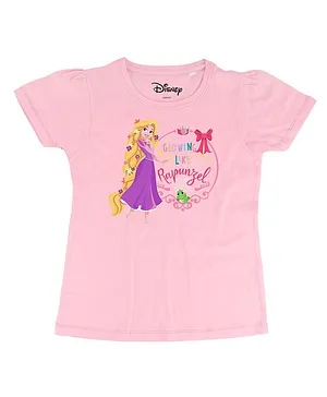 Disney By Crossroads Short Sleeves Princess Rapunzel Print Tee - Pink