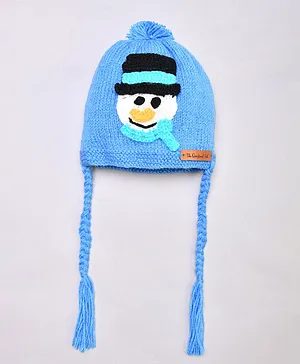The Original Knit Snowman Design Cap - Blue