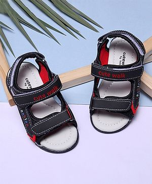 Cute Walk by Babyhug Sandals - Black