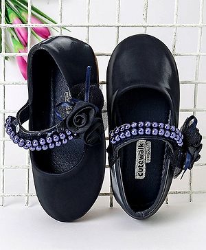 Cute Walk by Babyhug Perl Studded Sandals - Navy