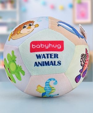 Babyhug Water Animals Themed Soft Ball Multicolor - Height 13 cm
