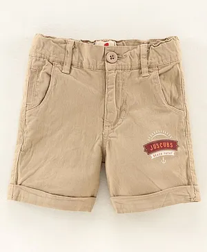 JusCubs Beach Vacay Print Shorts - Beige