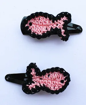 Woonie Handmade Fish Design Hair Clips  - Pink