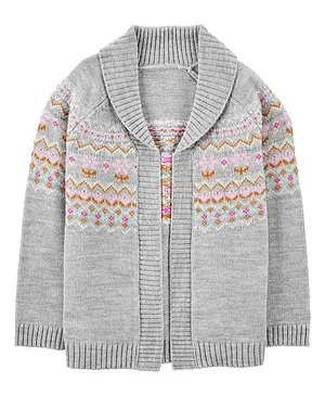 Carter's Fair Isle Cardigan - Grey