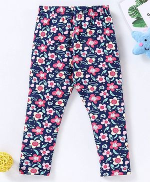 Babyhug Full Length Printed Leggings - Blue