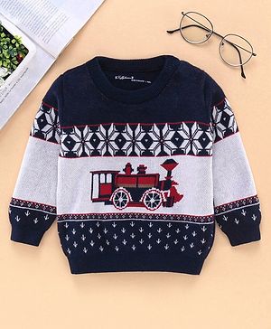 ToffyHouse Full Sleeves Pullover Engine Design - Navy