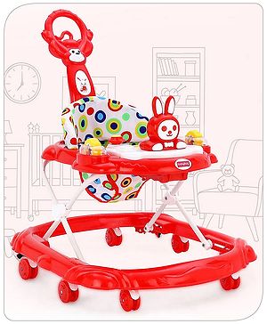Babyhug Walker Bear Face - Red (Seat Print & Color May Vary)