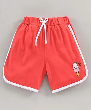DEAR TO DAD Ice Cream Print Shorts -  Coral
