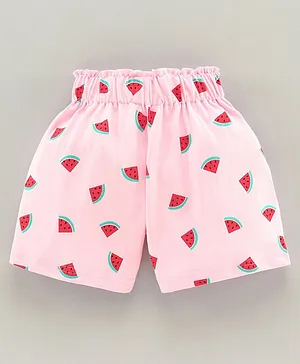 DEAR TO DAD Watermelon Print Shorts - Pink